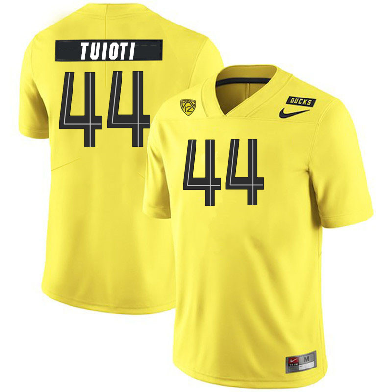 Men #44 Teitum Tuioti Oregon Ducks College Football Jerseys Stitched Sale-Yellow